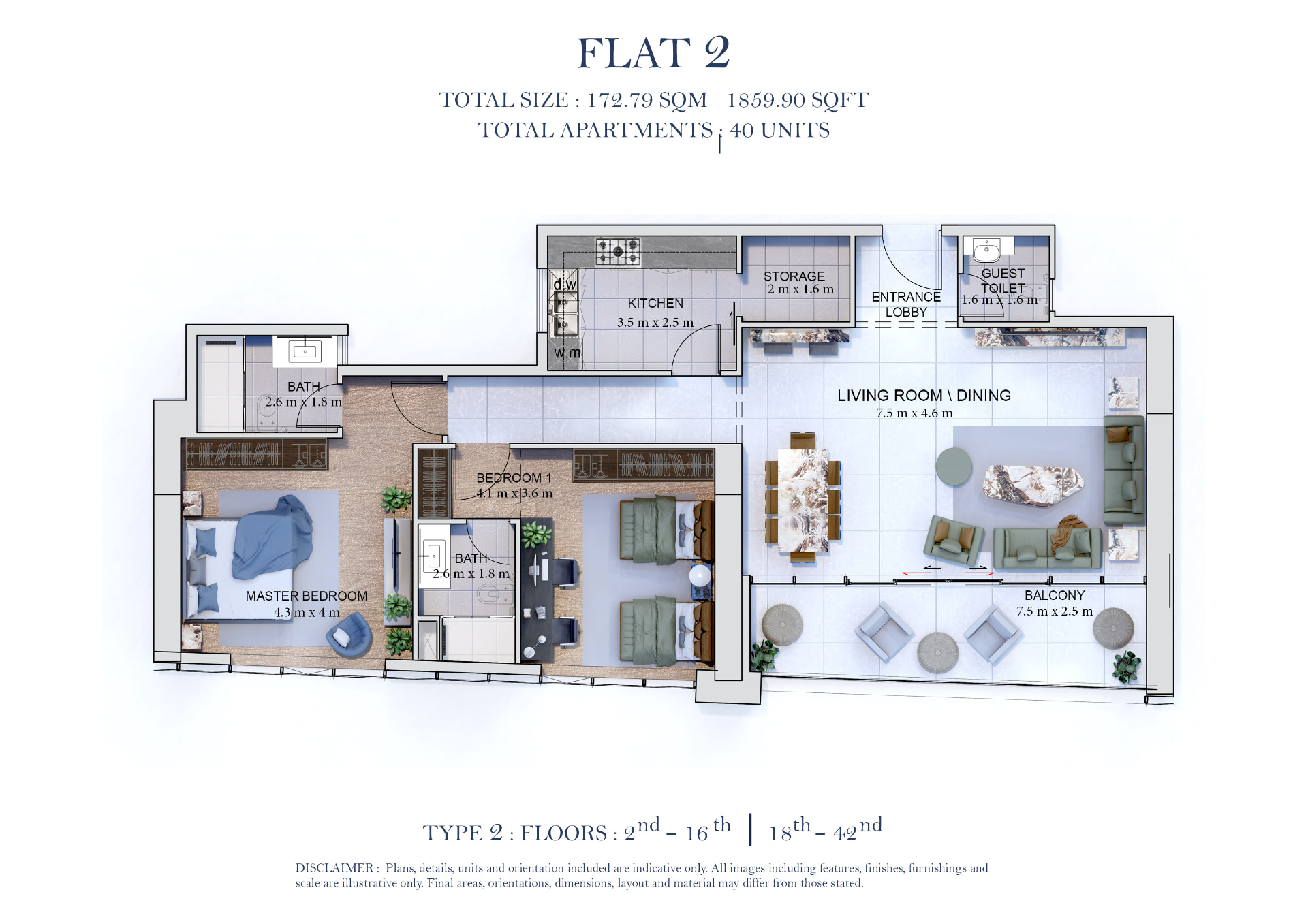 Flat 2 floor plan