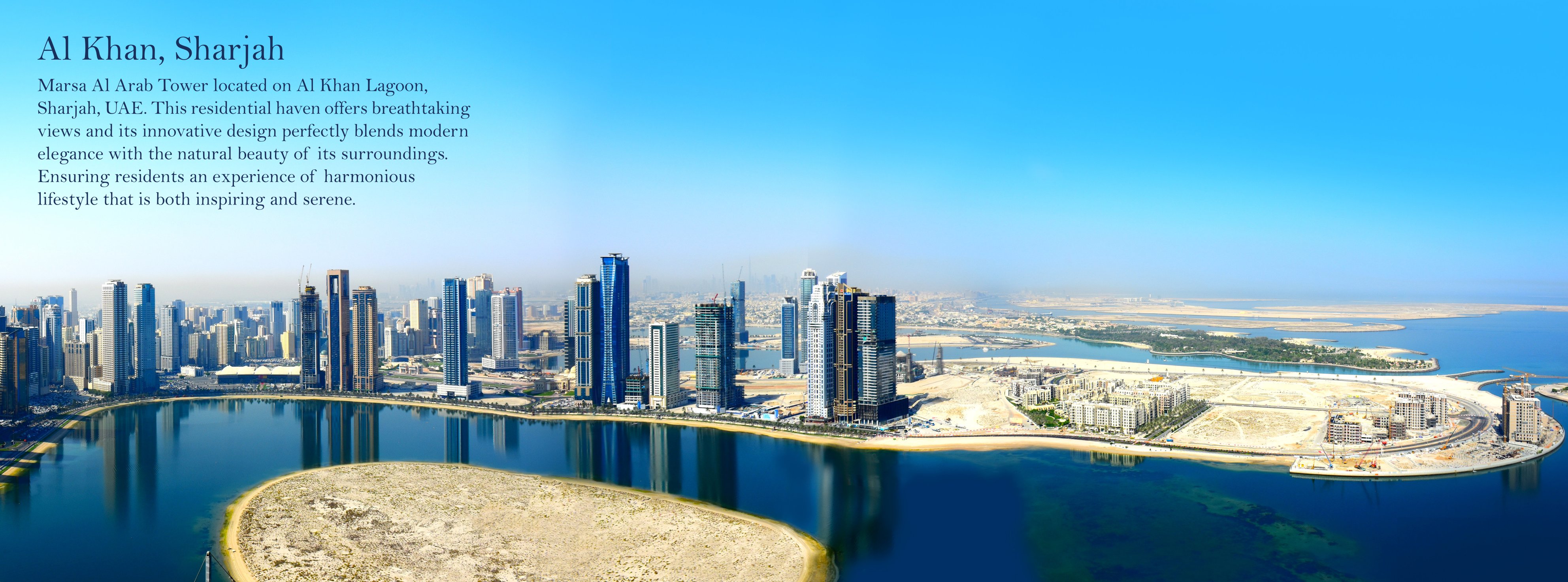 Al Khan Lagoon aerial view