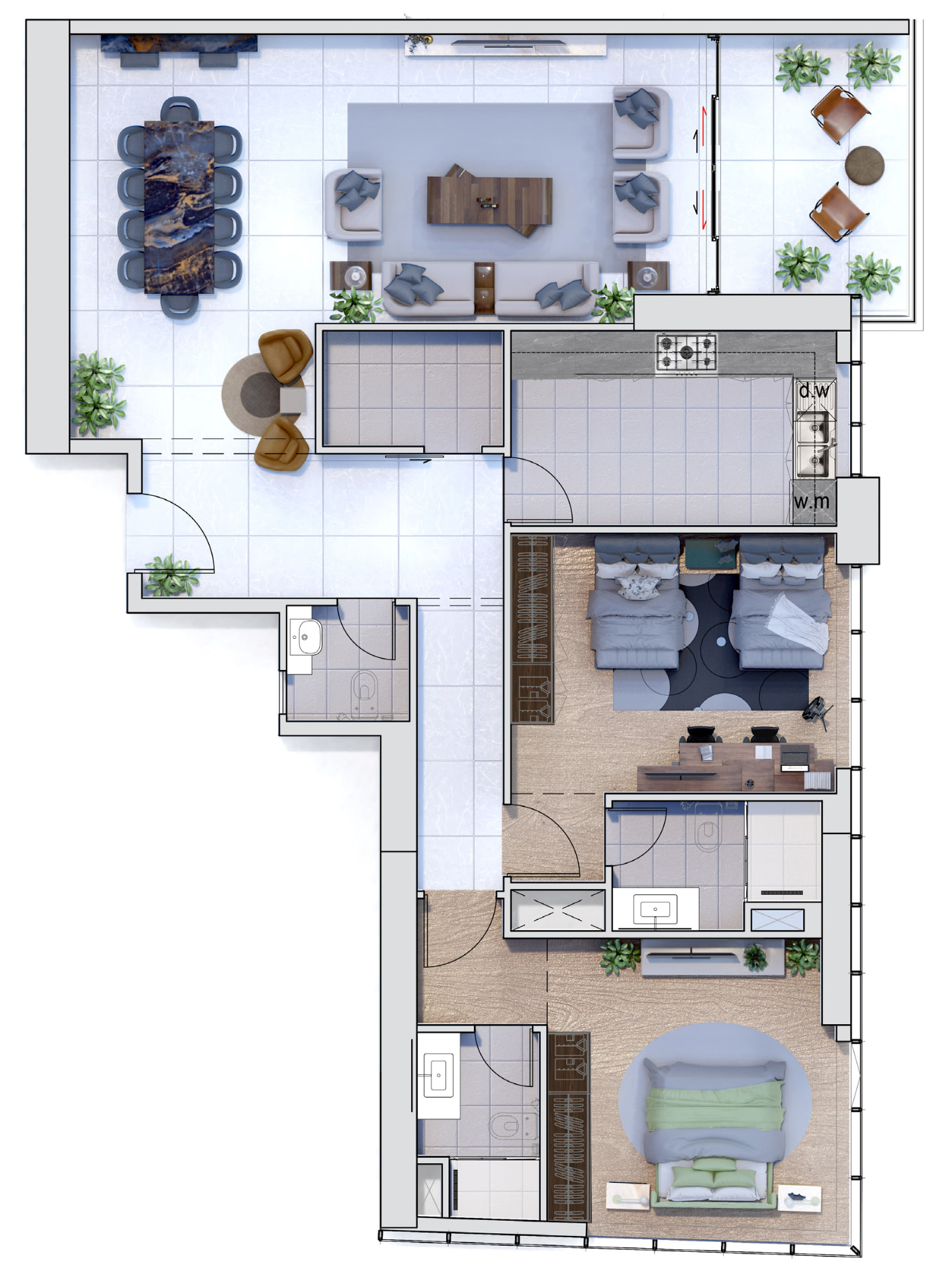 Flat 3 floor plan