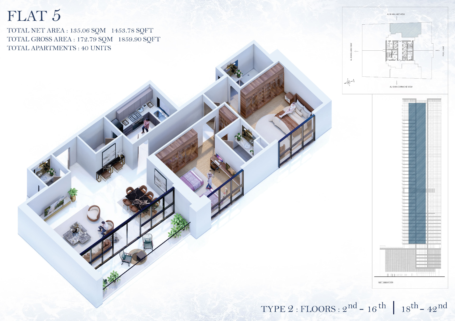 Flat 5 — 3D Residence Plan